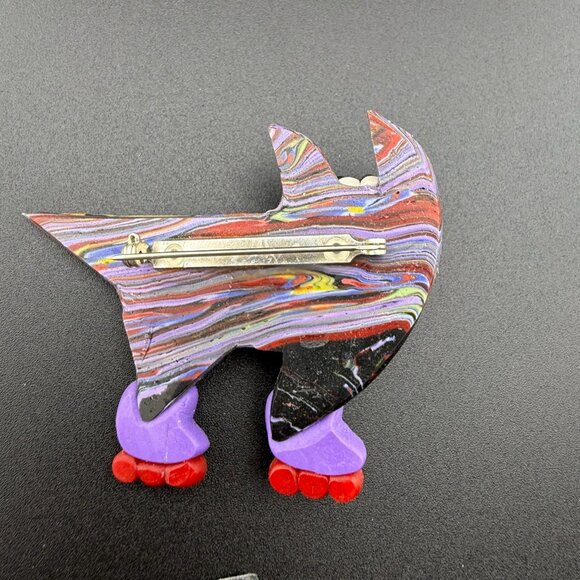 JARi Of Glasgow Chili Dog Polymer Clay Floral Brooch Handmade Collectible Pin 19 - Picture 6 of 7